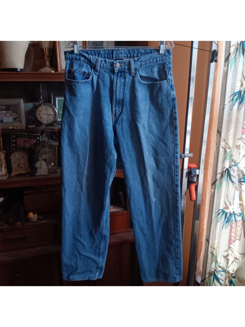 Vintage Y2K Men's Jeans 33x30 Full Blue Denim 100% Cotton Relaxed Fit Skater